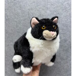 Dakin Applause Big Daddy Cat Plush Tuxedo Black White Stuffed Animal Vintage